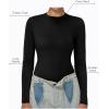 imageSunzel Crewneck Long Sleeve Shirts for Women Double Lined Going Out Tops Cute Basics Tees Trendy Tight Sexy Yoga Gym FallBlack