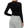imageSunzel Crewneck Long Sleeve Shirts for Women Double Lined Going Out Tops Cute Basics Tees Trendy Tight Sexy Yoga Gym FallBlack