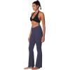 imageSunzel Flare Leggings for Women with Pockets Crossover Yoga Pants with Tummy Control High Waisted and Wide LegAsh Blue