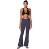 imageSunzel Flare Leggings for Women with Pockets Crossover Yoga Pants with Tummy Control High Waisted and Wide LegAsh Blue