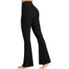 imageSunzel Flare Leggings for Women with Pockets Crossover Yoga Pants with Tummy Control High Waisted and Wide LegBlack