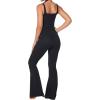imageSunzel Flare Leggings for Women with Pockets Crossover Yoga Pants with Tummy Control High Waisted and Wide LegBlack