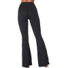 imageSunzel Flare Leggings for Women with Pockets Crossover Yoga Pants with Tummy Control High Waisted and Wide LegBlack