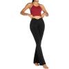 imageSunzel Flare Leggings for Women with Pockets Crossover Yoga Pants with Tummy Control High Waisted and Wide LegBlack