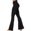imageSunzel Flare Leggings for Women with Pockets Crossover Yoga Pants with Tummy Control High Waisted and Wide LegBlack
