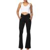 imageSunzel Flare Leggings for Women with Pockets Crossover Yoga Pants with Tummy Control High Waisted and Wide LegBlack