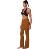 imageSunzel Flare Leggings for Women with Pockets Crossover Yoga Pants with Tummy Control High Waisted and Wide LegCaramel Cafe