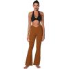 imageSunzel Flare Leggings for Women with Pockets Crossover Yoga Pants with Tummy Control High Waisted and Wide LegCaramel Cafe
