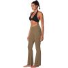 imageSunzel Flare Leggings for Women with Pockets Crossover Yoga Pants with Tummy Control High Waisted and Wide LegCoca Mocha