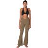 imageSunzel Flare Leggings for Women with Pockets Crossover Yoga Pants with Tummy Control High Waisted and Wide LegCoca Mocha