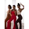 imageSunzel Flare Leggings for Women with Pockets Crossover Yoga Pants with Tummy Control High Waisted and Wide LegDeep Brown