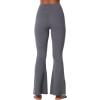 imageSunzel Flare Leggings for Women with Pockets Crossover Yoga Pants with Tummy Control High Waisted and Wide LegGrey
