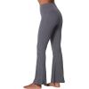 imageSunzel Flare Leggings for Women with Pockets Crossover Yoga Pants with Tummy Control High Waisted and Wide LegGrey