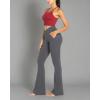 imageSunzel Flare Leggings for Women with Pockets Crossover Yoga Pants with Tummy Control High Waisted and Wide LegGrey