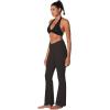 imageSunzel Flare Leggings for Women with Pockets Crossover Yoga Pants with Tummy Control High Waisted and Wide LegJava Brown