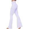 imageSunzel Flare Leggings for Women with Pockets Crossover Yoga Pants with Tummy Control High Waisted and Wide LegLavender