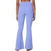 imageSunzel Flare Leggings for Women with Pockets Crossover Yoga Pants with Tummy Control High Waisted and Wide LegLight Blue