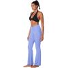 imageSunzel Flare Leggings for Women with Pockets Crossover Yoga Pants with Tummy Control High Waisted and Wide LegLight Blue