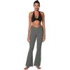 imageSunzel Flare Leggings for Women with Pockets Crossover Yoga Pants with Tummy Control High Waisted and Wide LegLight Grey