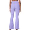 imageSunzel Flare Leggings for Women with Pockets Crossover Yoga Pants with Tummy Control High Waisted and Wide LegLilac