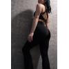 imageSunzel Flare Leggings for Women with Pockets Crossover Yoga Pants with Tummy Control High Waisted and Wide LegMidnight