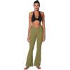 imageSunzel Flare Leggings for Women with Pockets Crossover Yoga Pants with Tummy Control High Waisted and Wide LegOlive Green