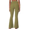 imageSunzel Flare Leggings for Women with Pockets Crossover Yoga Pants with Tummy Control High Waisted and Wide LegOlive Green
