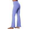 imageSunzel Flare Leggings for Women with Pockets Crossover Yoga Pants with Tummy Control High Waisted and Wide LegPeriwinkle