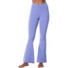 imageSunzel Flare Leggings for Women with Pockets Crossover Yoga Pants with Tummy Control High Waisted and Wide LegPeriwinkle