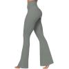 imageSunzel Flare Leggings for Women with Pockets Crossover Yoga Pants with Tummy Control High Waisted and Wide LegSilver