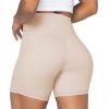 imageSunzel No Front Seam High Waist Biker Shorts for Women Squat Proof Yoga Workout Gym Bike ShortsBeige
