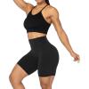 imageSunzel No Front Seam High Waist Biker Shorts for Women Squat Proof Yoga Workout Gym Bike ShortsBlack