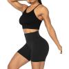 imageSunzel No Front Seam High Waist Biker Shorts for Women Squat Proof Yoga Workout Gym Bike ShortsBlack
