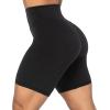 imageSunzel No Front Seam High Waist Biker Shorts for Women Squat Proof Yoga Workout Gym Bike ShortsBlack