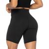 imageSunzel No Front Seam High Waist Biker Shorts for Women Squat Proof Yoga Workout Gym Bike ShortsBlack