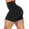 imageSunzel No Front Seam High Waist Biker Shorts for Women Squat Proof Yoga Workout Gym Bike ShortsBlack