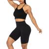 imageSunzel No Front Seam High Waist Biker Shorts for Women Squat Proof Yoga Workout Gym Bike ShortsBlack