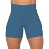 imageSunzel No Front Seam High Waist Biker Shorts for Women Squat Proof Yoga Workout Gym Bike ShortsBlue Gray