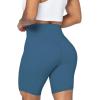 imageSunzel No Front Seam High Waist Biker Shorts for Women Squat Proof Yoga Workout Gym Bike ShortsBlue Gray