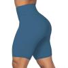 imageSunzel No Front Seam High Waist Biker Shorts for Women Squat Proof Yoga Workout Gym Bike ShortsBlue Gray