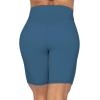 imageSunzel No Front Seam High Waist Biker Shorts for Women Squat Proof Yoga Workout Gym Bike ShortsBlue Gray