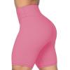 imageSunzel No Front Seam High Waist Biker Shorts for Women Squat Proof Yoga Workout Gym Bike ShortsBubble Pink