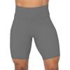 imageSunzel No Front Seam High Waist Biker Shorts for Women Squat Proof Yoga Workout Gym Bike ShortsCharcoa Grey