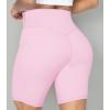 imageSunzel No Front Seam High Waist Biker Shorts for Women Squat Proof Yoga Workout Gym Bike ShortsCherry Pink