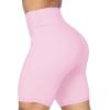 imageSunzel No Front Seam High Waist Biker Shorts for Women Squat Proof Yoga Workout Gym Bike ShortsCherry Pink