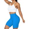 imageSunzel No Front Seam High Waist Biker Shorts for Women Squat Proof Yoga Workout Gym Bike ShortsClassic Blue
