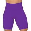 imageSunzel No Front Seam High Waist Biker Shorts for Women Squat Proof Yoga Workout Gym Bike ShortsElec Purple