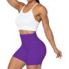 imageSunzel No Front Seam High Waist Biker Shorts for Women Squat Proof Yoga Workout Gym Bike ShortsElectric Purple