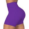 imageSunzel No Front Seam High Waist Biker Shorts for Women Squat Proof Yoga Workout Gym Bike ShortsElectric Purple