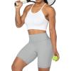imageSunzel No Front Seam High Waist Biker Shorts for Women Squat Proof Yoga Workout Gym Bike ShortsGrey